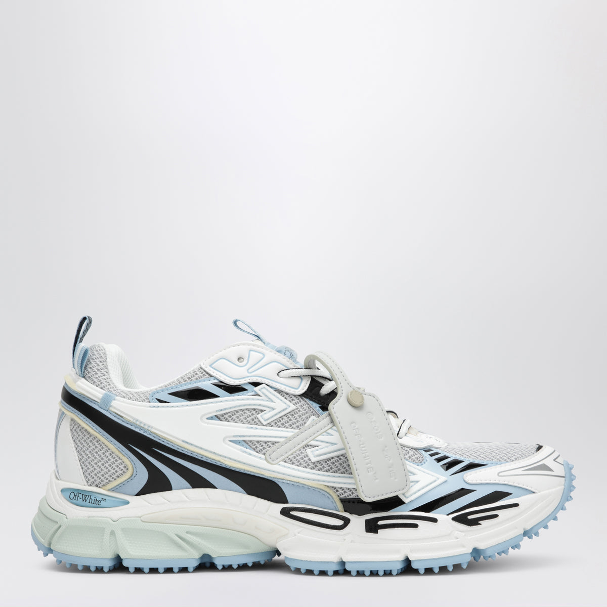 White/Light Blue Be Right Back sneakers