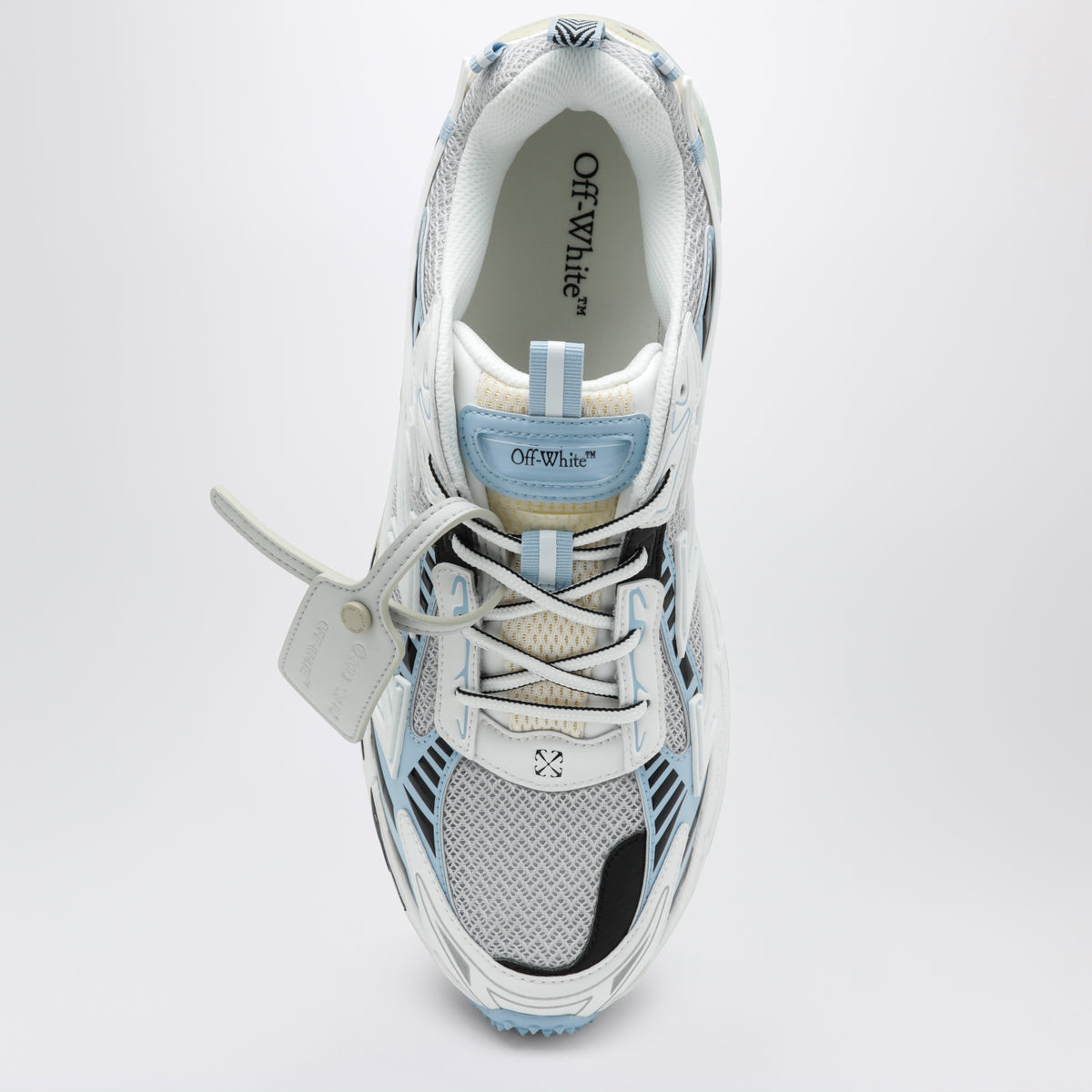 White/Light Blue Be Right Back sneakers