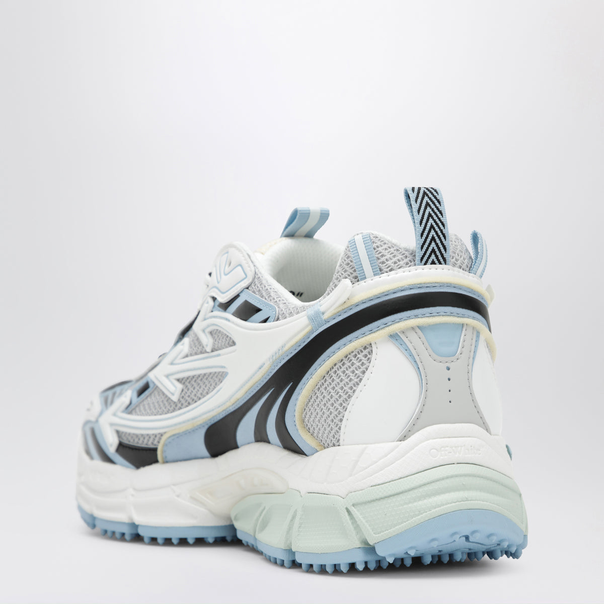 White/Light Blue Be Right Back sneakers