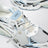 White/Light Blue Be Right Back sneakers