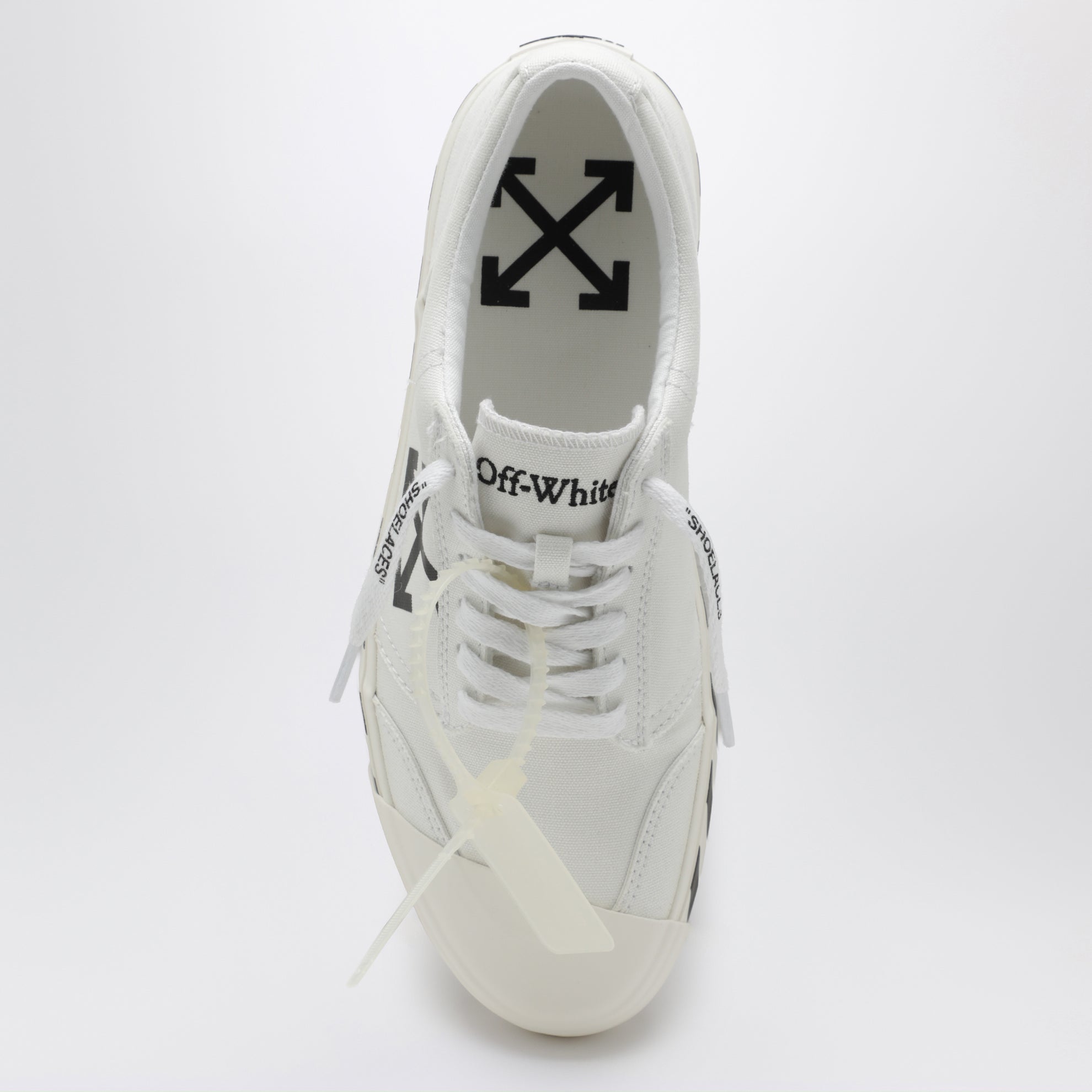 Sneakers Vulcanized con lacci in tessuto bianche