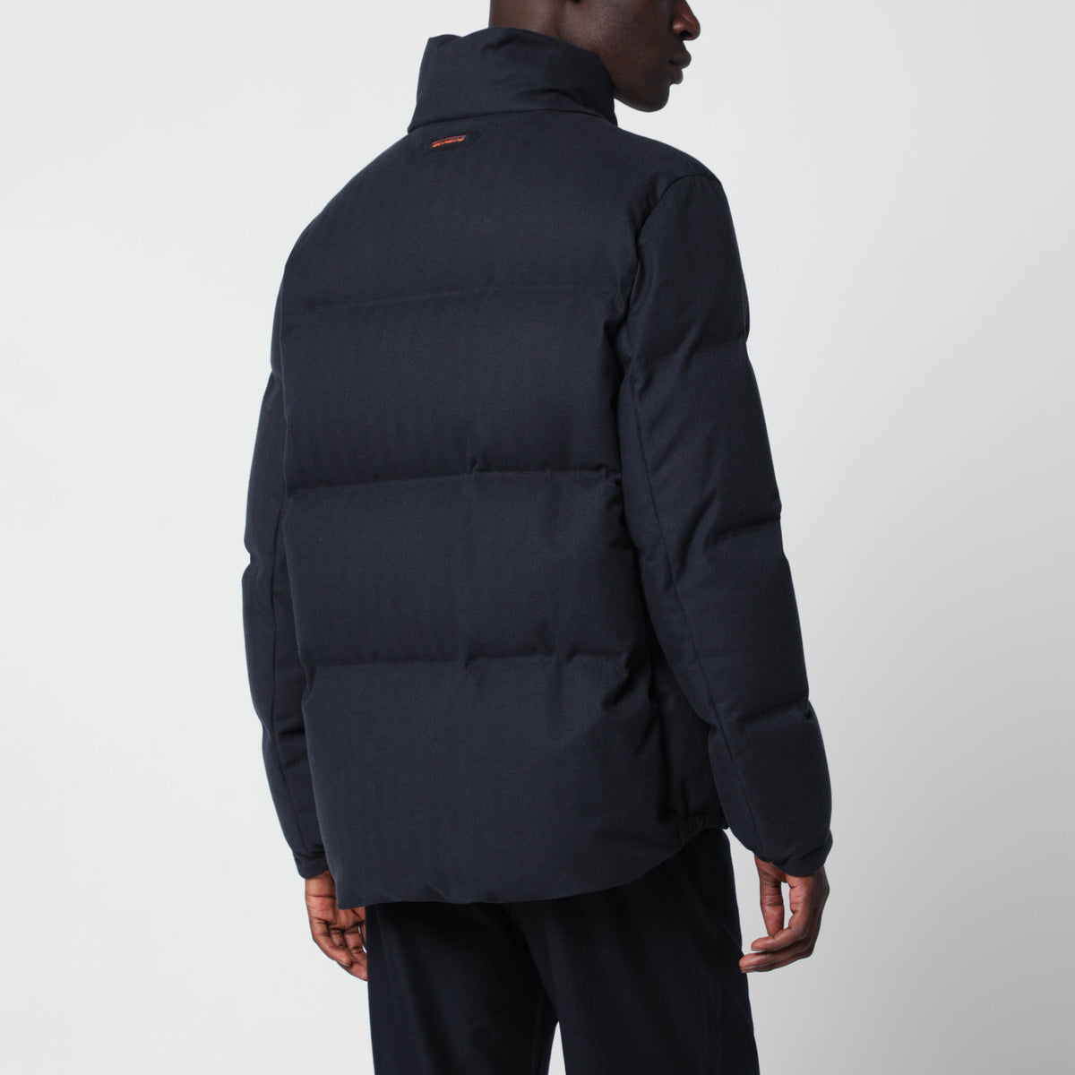 Piumino Tribeca blu navy in cotone e cashmere