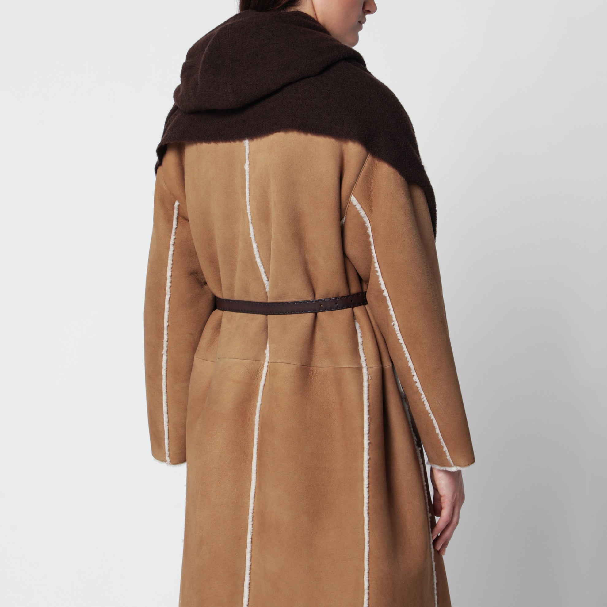Brown Opus scarf in wool