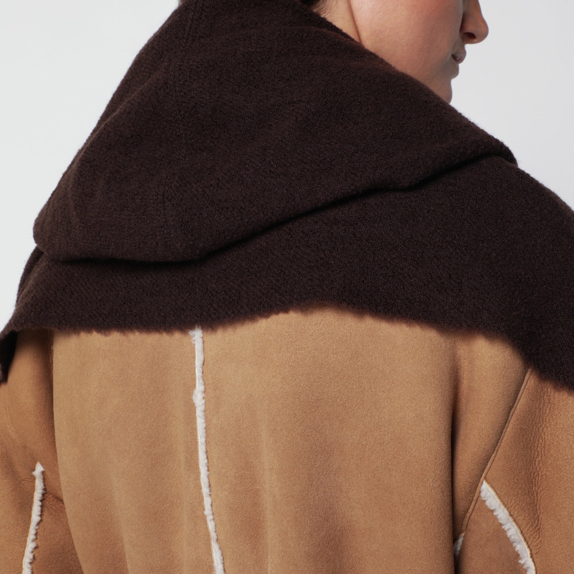 Brown Opus scarf in wool