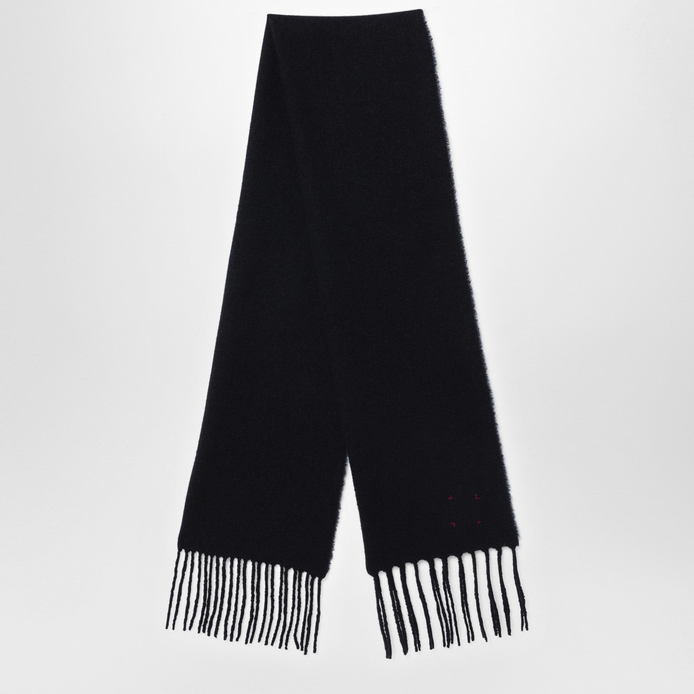 Black wool and cahsmere scarf