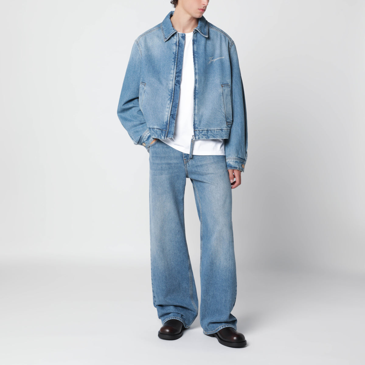 Veste de-Nîmes Canevas bleue en denim de coton