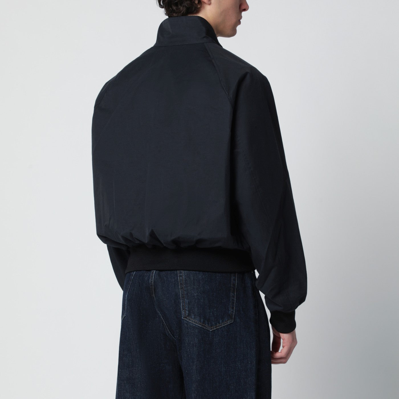 STUDIO NICHOLSON Over bomber jacket ink blue cotton-blend | TheDoubleF
