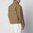 Short hooded parka in khaki cotton