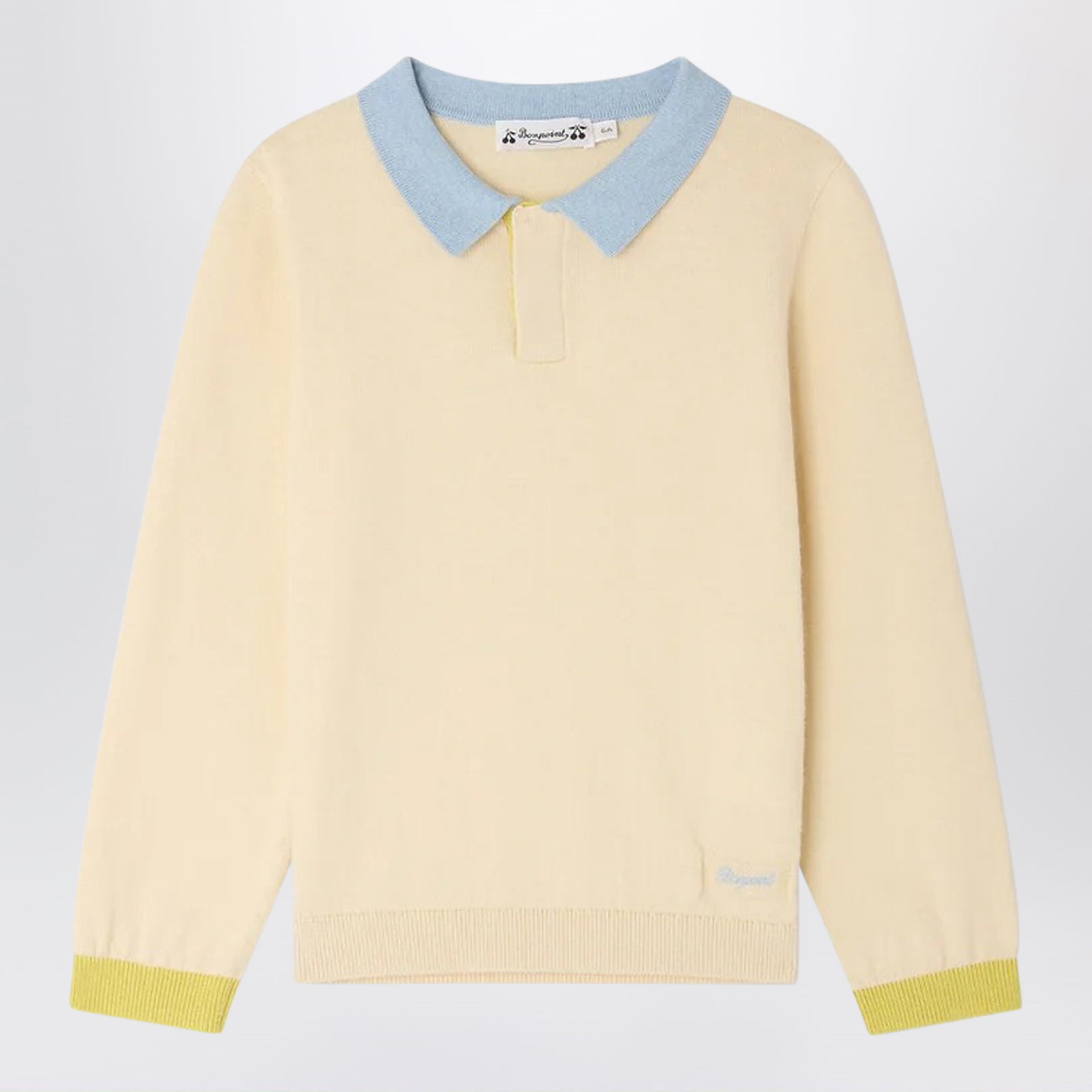 Polo Mae in cotone e cashmere écru