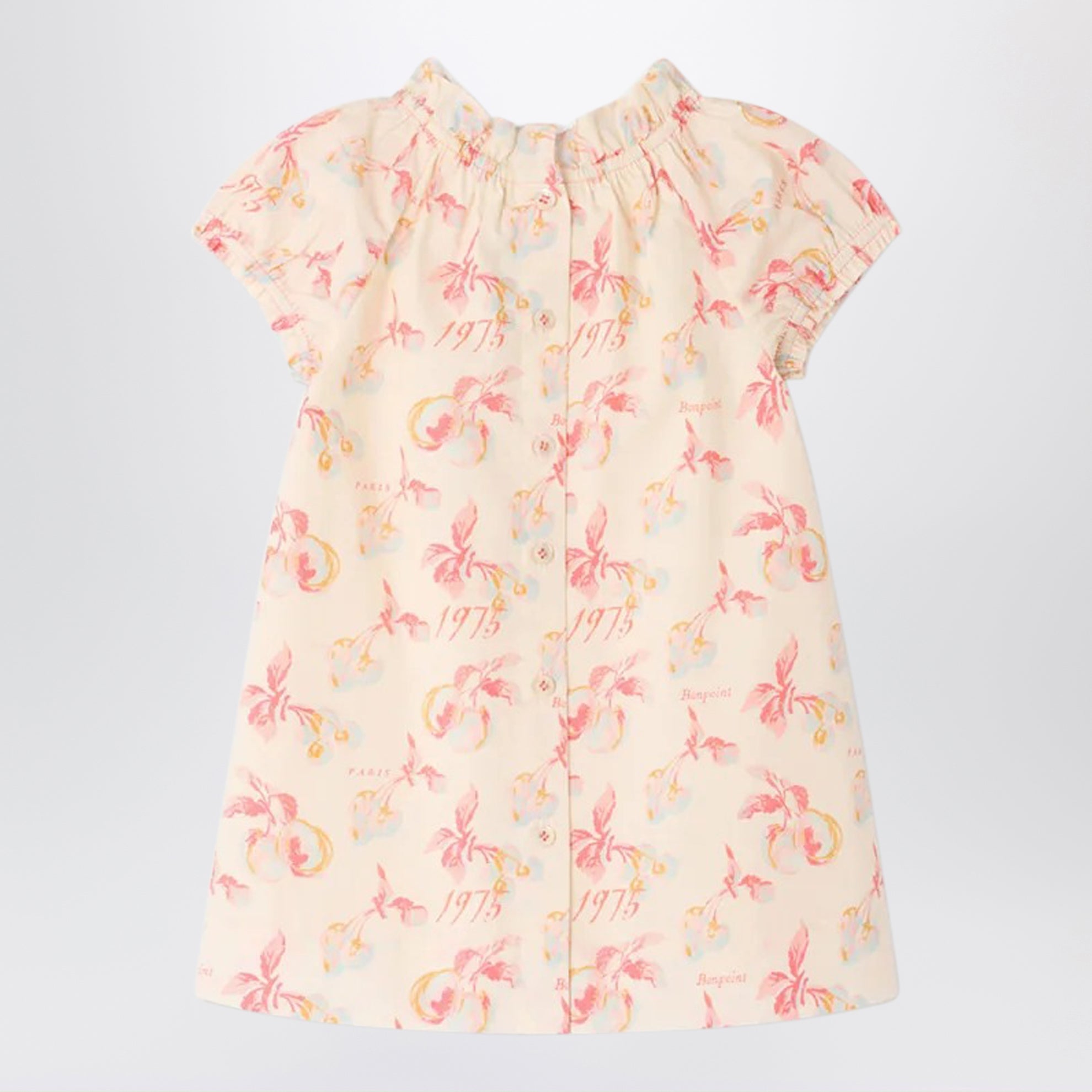 Sidwell dress in ecru with print in organic cotton