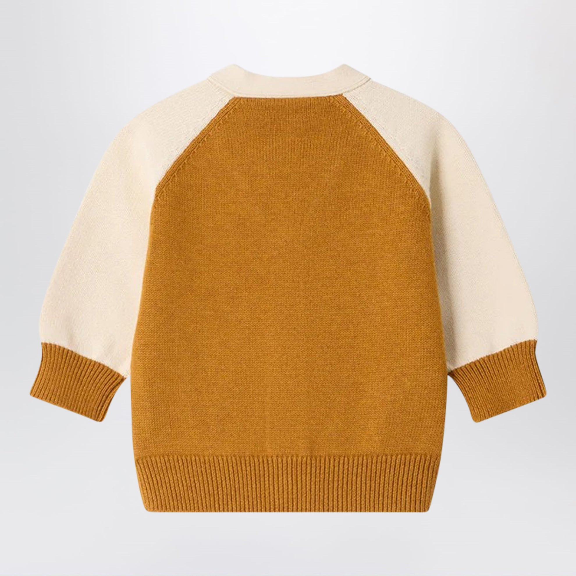 Cardigan Marin in cotone e cashmere ocra