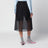 Black midi skirt in cotton organdy