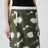 Cotton skirt with military green pattern