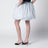 Light grey technical taffeta skirt
