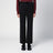 Black gabardine trousers with belt