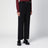 Black gabardine trousers with belt