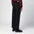 Black gabardine trousers with belt