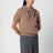 Maglia color cammello in cashmere con sciarpa gioiello
