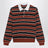 Rust/Black striped silk polo