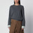 Maglia grigio ardesia in lana e cashmere