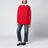 Maglione rosso in lana con fiocco