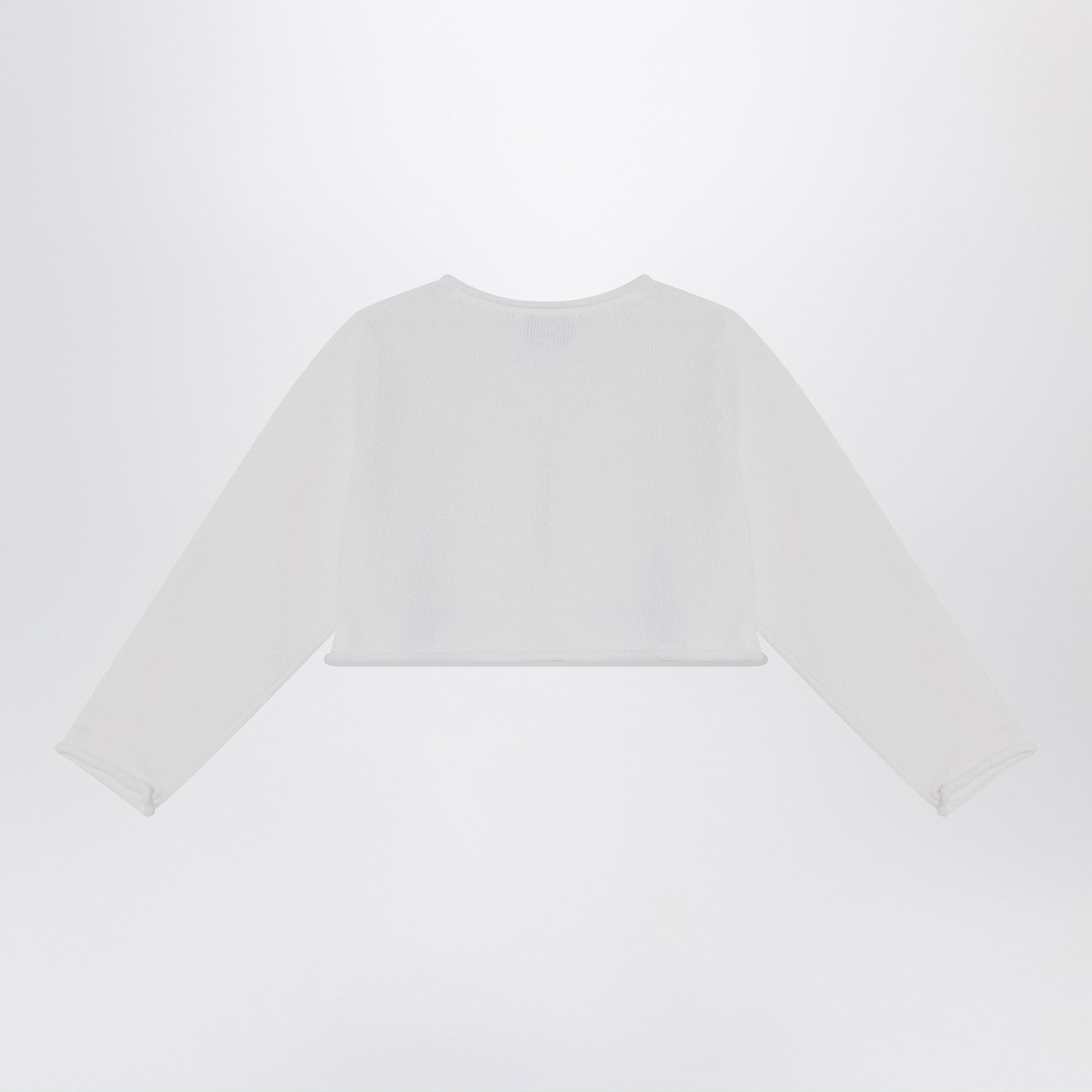 Cardigan corto scaldacuore bianco latte