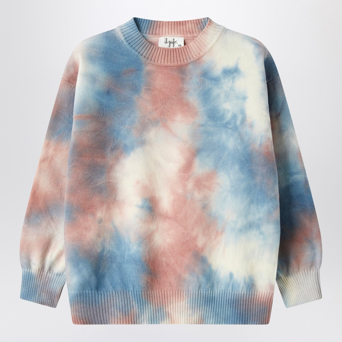 Maglione con stampa areografo effetto tie-dye