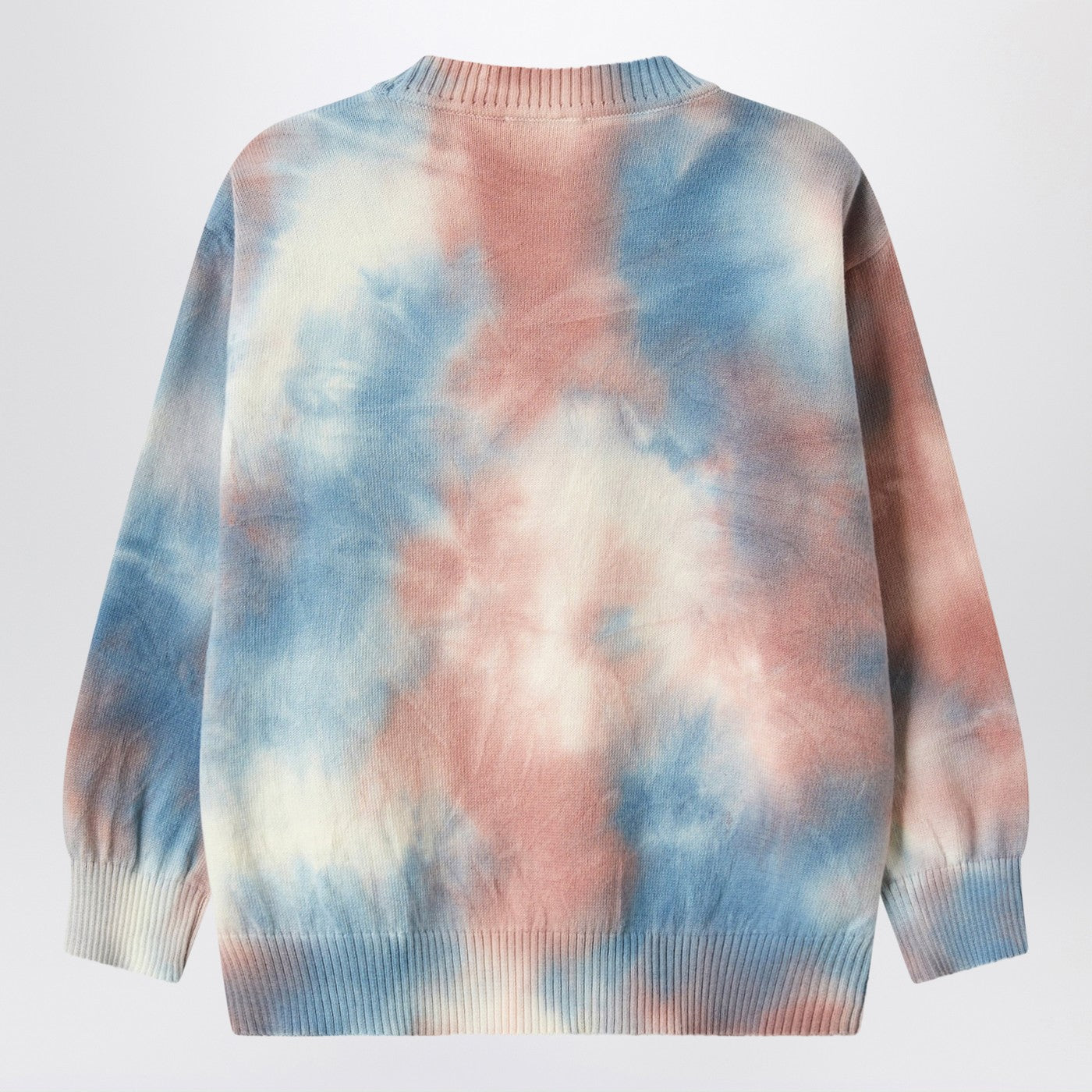 Maglione con stampa areografo effetto tie-dye