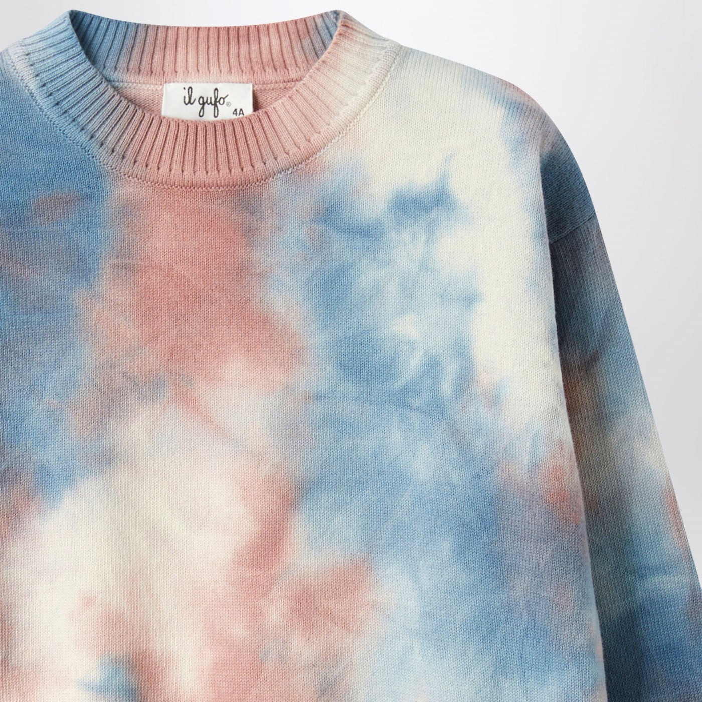 Maglione con stampa areografo effetto tie-dye