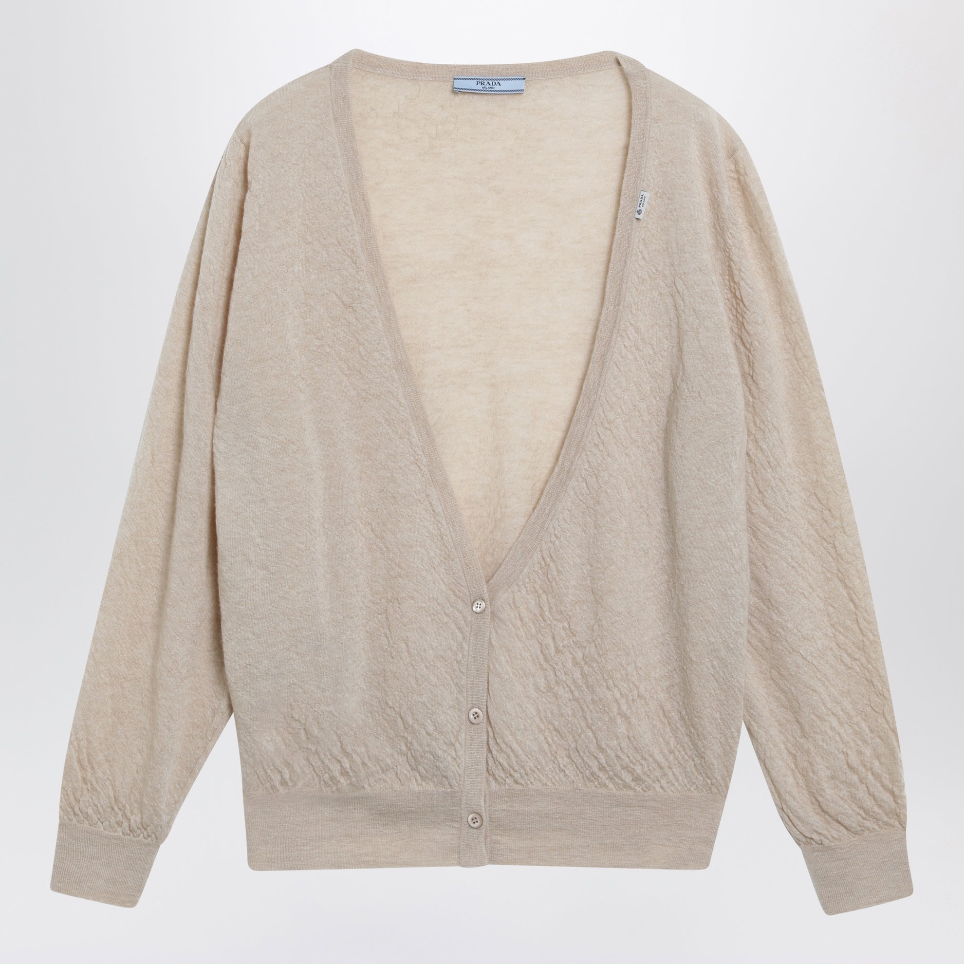Desert-coloured cashmere cardigan