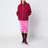 Cardigan en laine vierge framboise