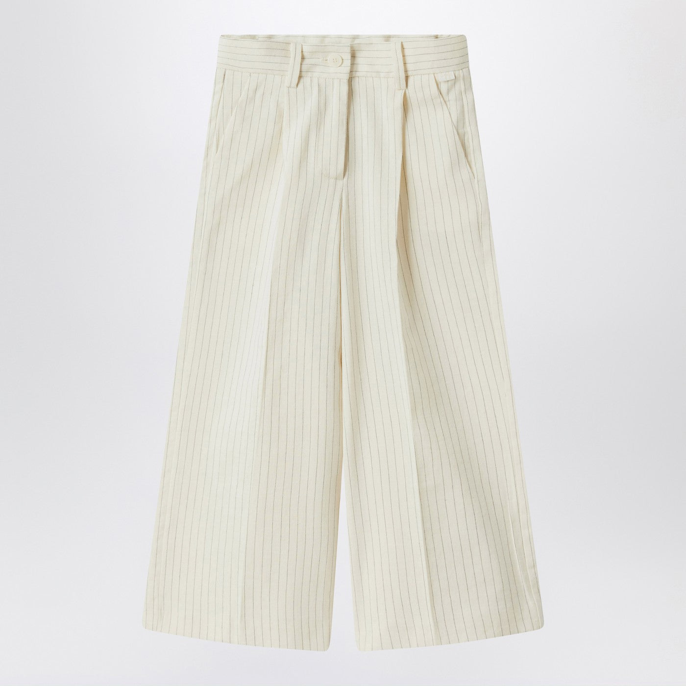 Pantalone in cotone gessato