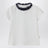 Weißes T-Shirt mit ausgefranstem Ausschnitt