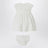 White dress with culotte in viscose poplin