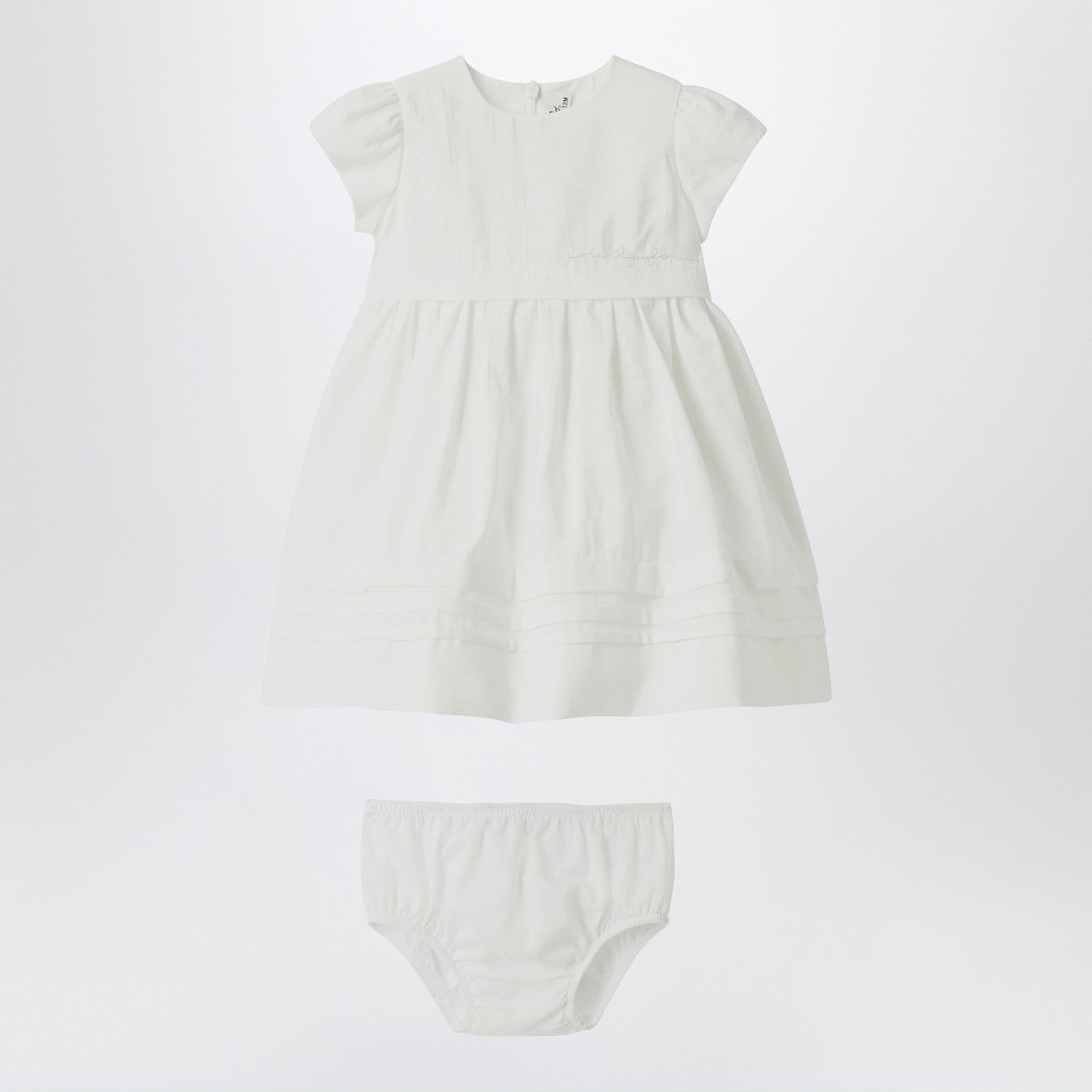 Robe avec culotte blanche en popeline de viscose