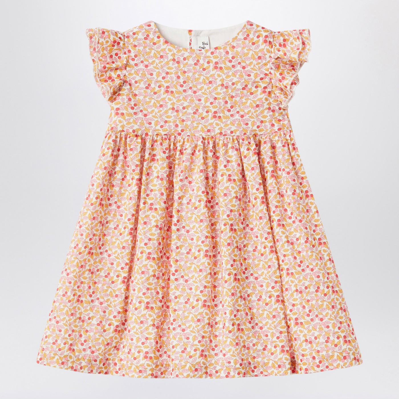 Apricot dress with culotte in Liberty fabric