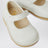 White leather sandal with strap