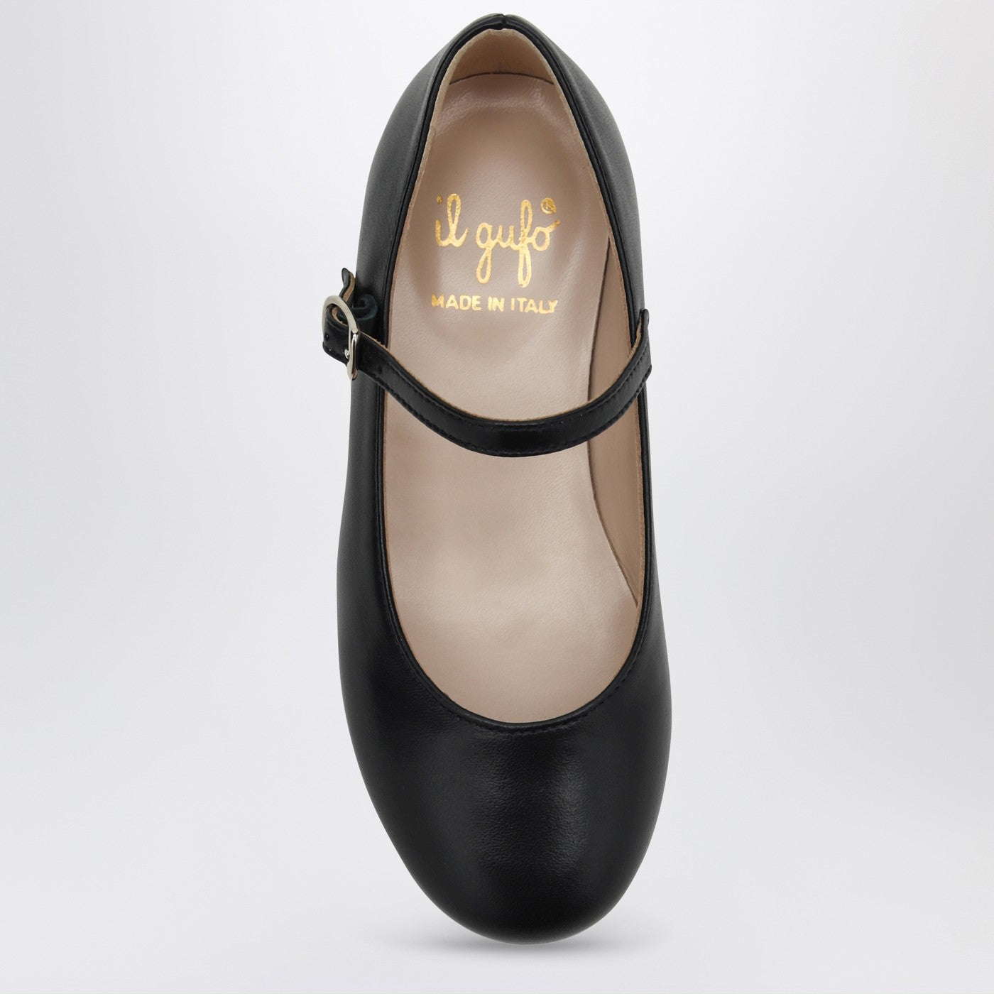 Ballerine blu in pelle con cinturino