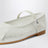 Silver ballet flats with elastic strap