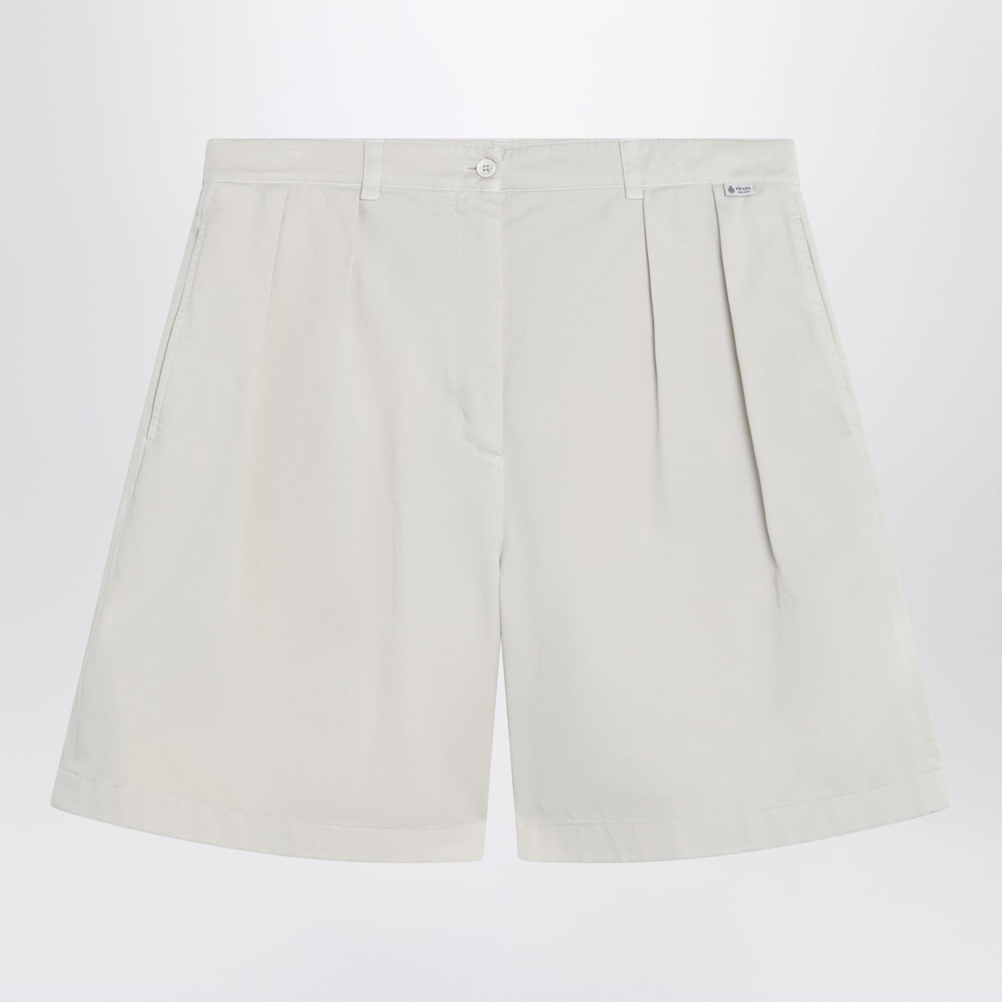 Bermuda color naturale in gabardine