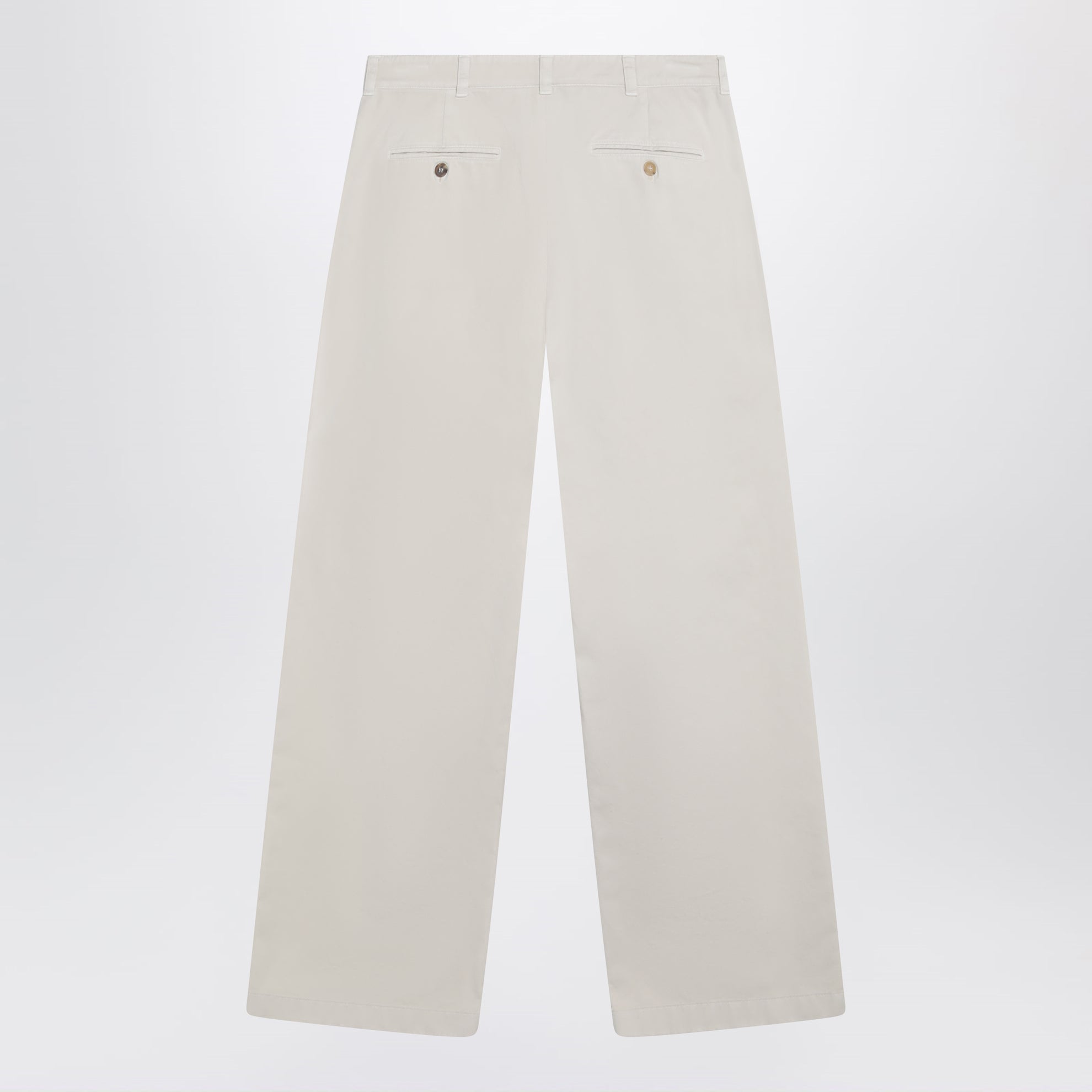 Sand-colored trousers in gabardine