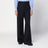 Blue wool wide trousers
