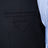 Blue wool wide trousers