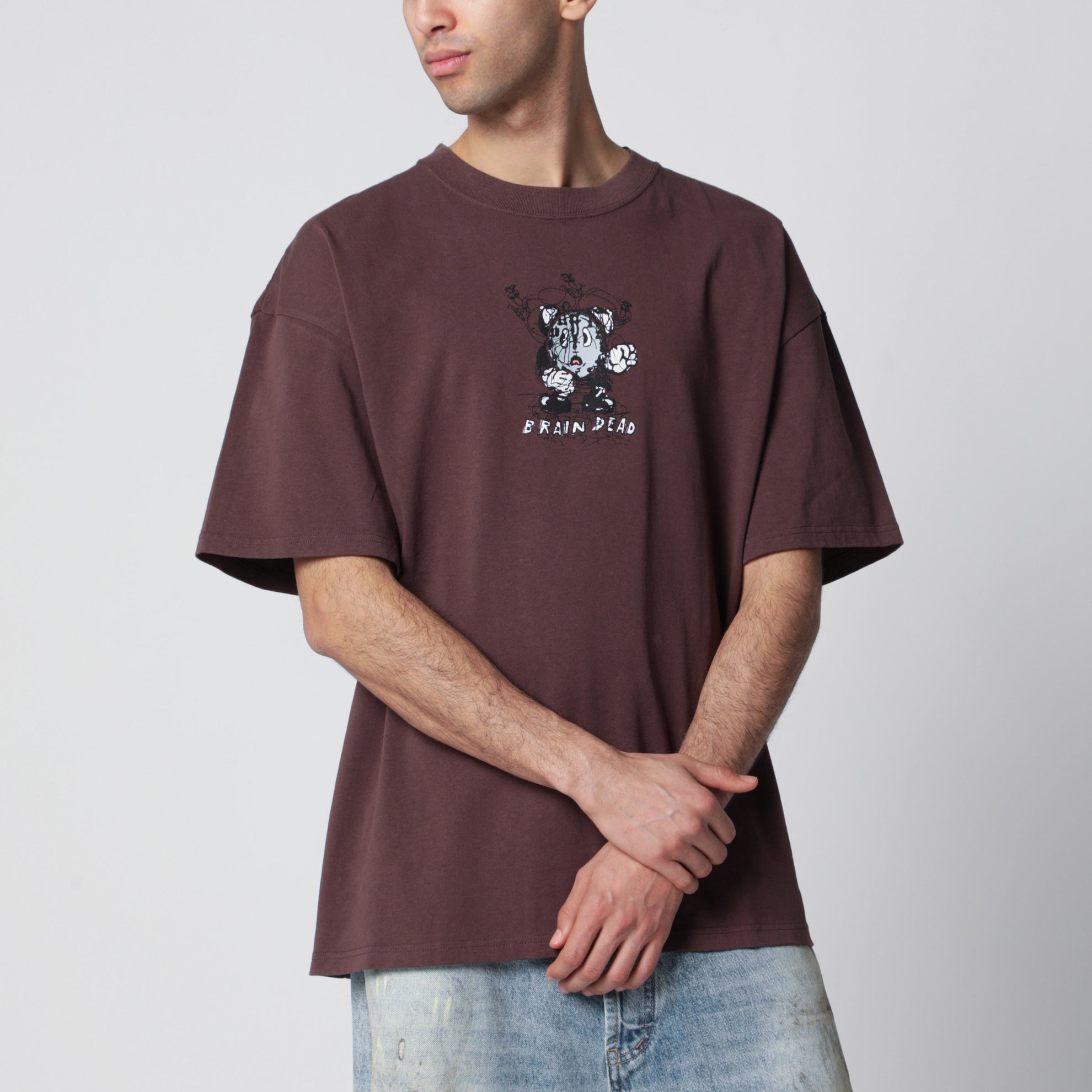 Cotton T-shirt with logo print