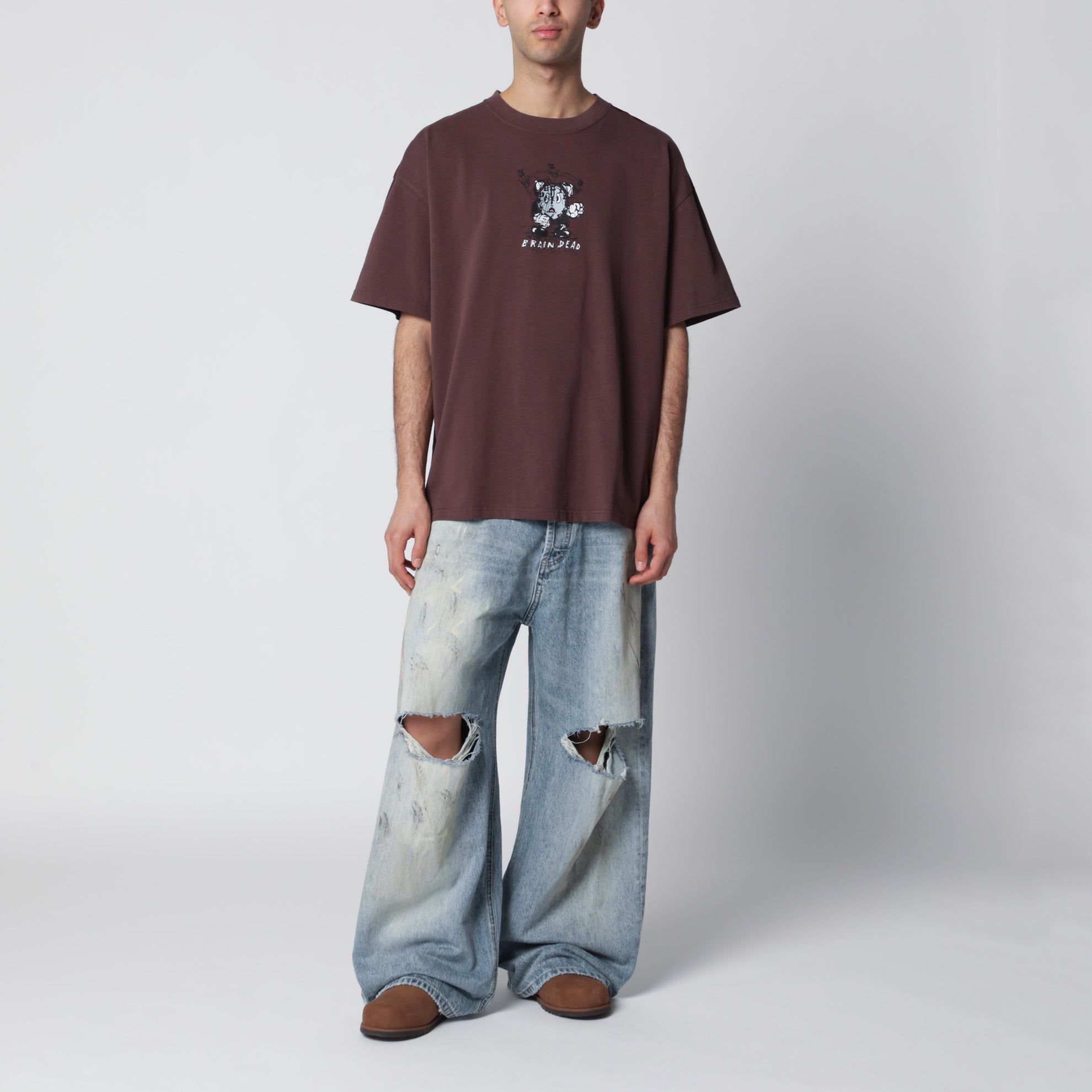 Cotton T-shirt with logo print