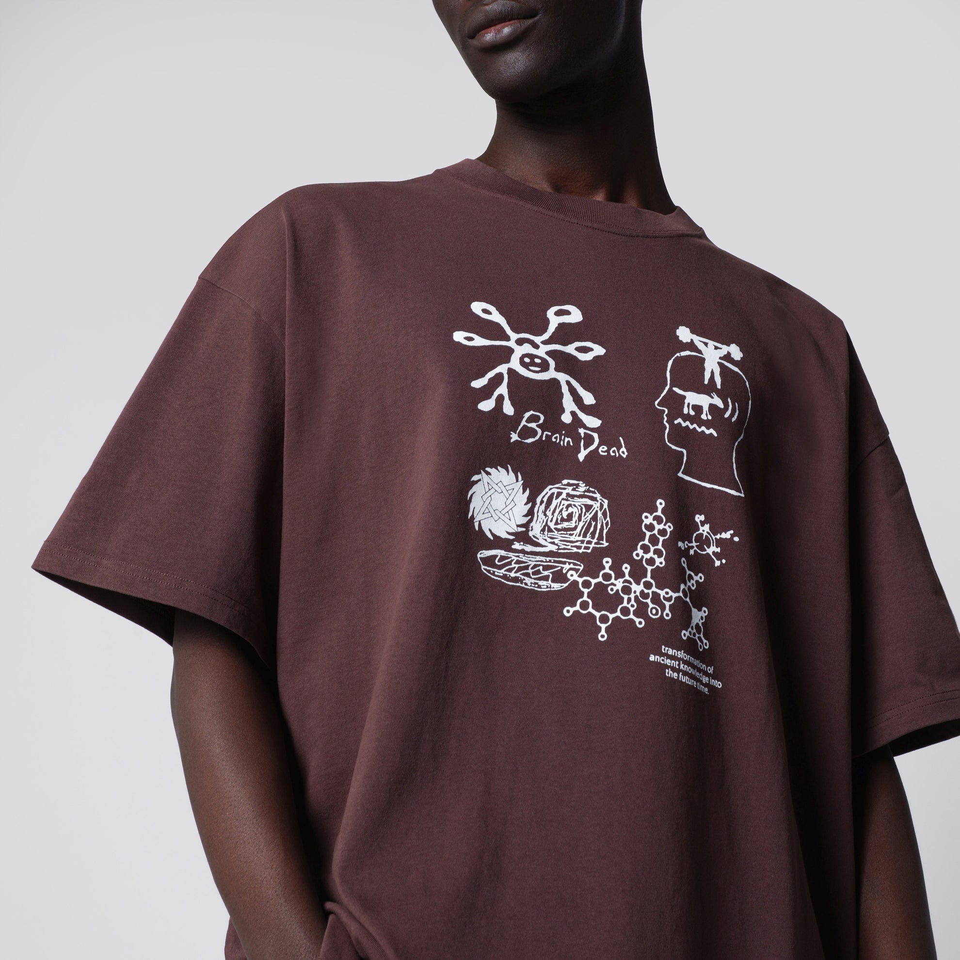 T-shirt en coton avec imprimés logo