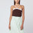 Top in brown wool and cashmere