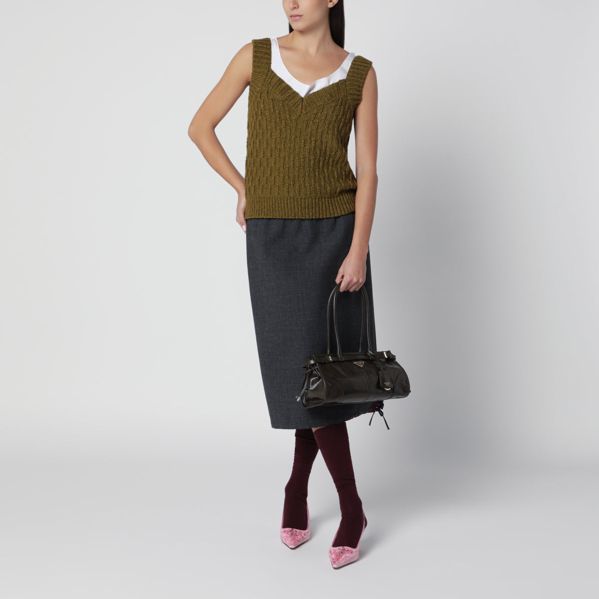 Fern wool and alpaca vest