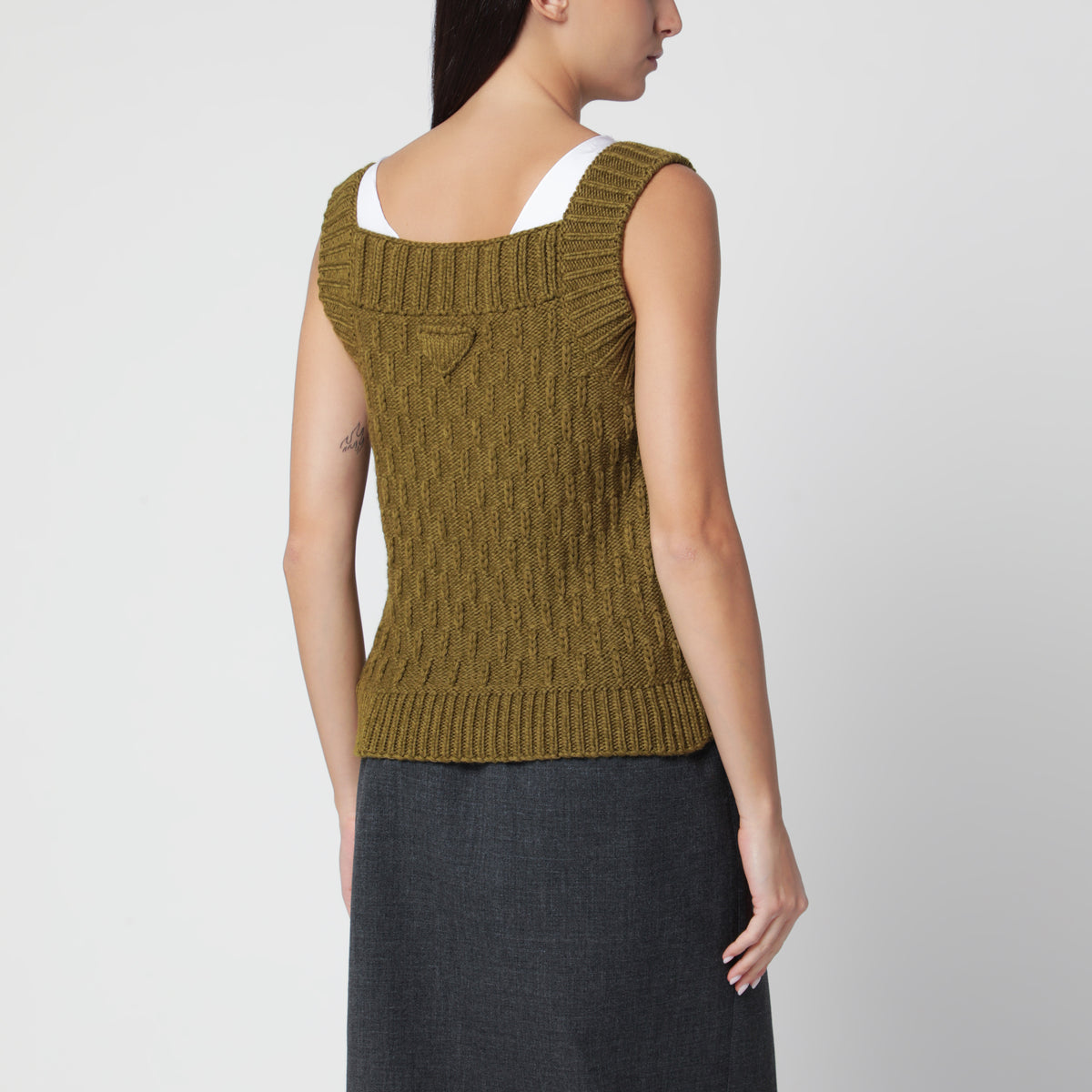 Fern wool and alpaca vest