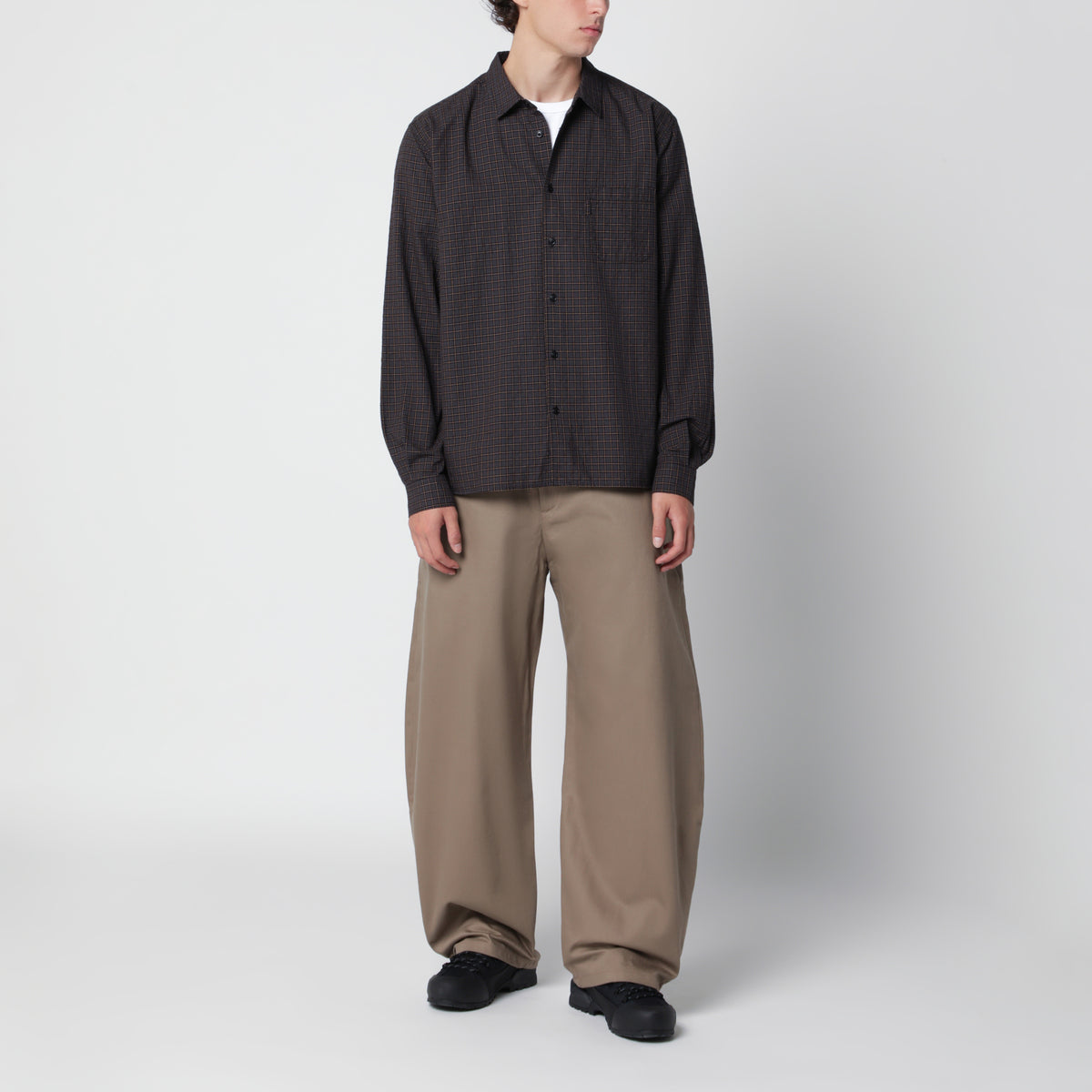 Camicia con motivo a quadretti in cotone